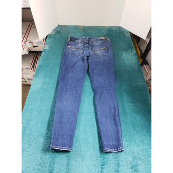 American Eagle Jeans Size 6 Womens Blue Denim Stretch Pants High Rise Jegging - Picture 10 of 13